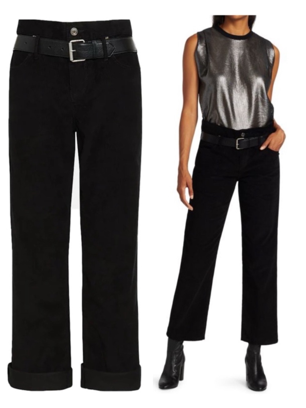 RtA Dexter Belted Corduroy Pants